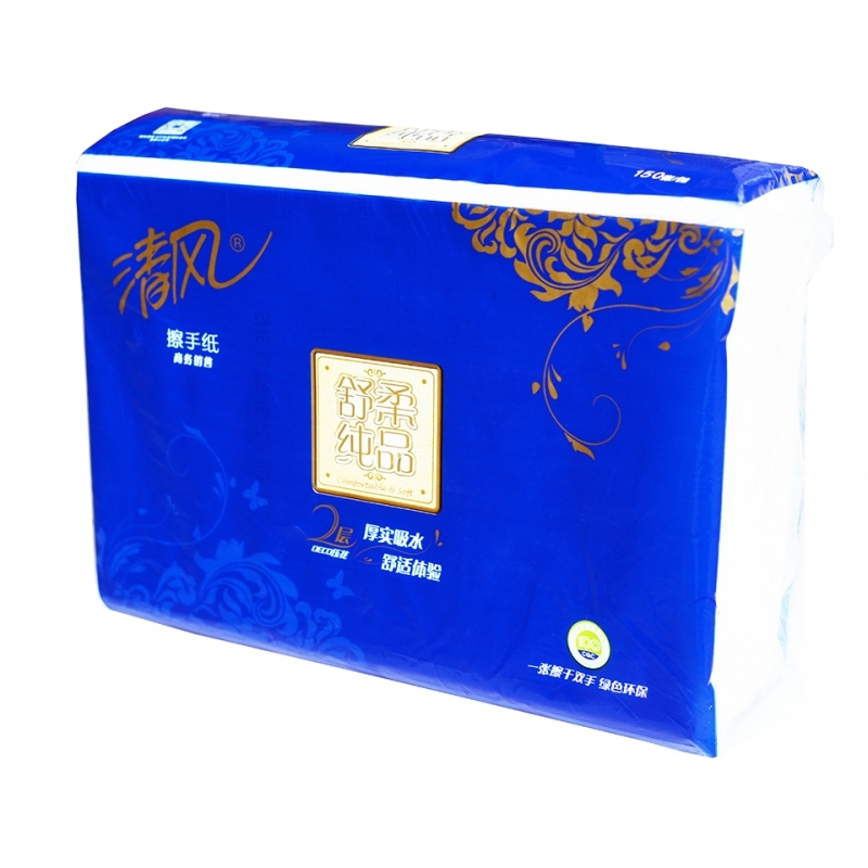 清风B913B 擦手纸双层150抽 详情页